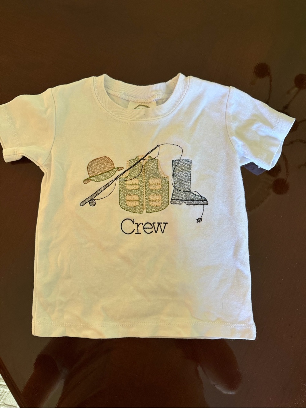 Embroidered fishing tshirt